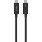 Thunderbolt 4 Kablo (2m 6.6ft), 100W Güç Dağıtımı Pd Etkinleştirilmiş USB Tip C Bağlantısı, USB 4 Uyumlu ve Daha Fazlasıyla Uyumlu, Siyah