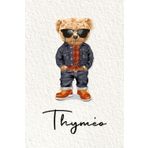 Thyméo: Cahier personnalisé avec prénom Thyméo | Cadeau d'anniversaire pour enfant, garçon, homme, copain ... | Nounours | 110 pages lignée, Petit Format 6x9 pouces (15,24 x 22,86 cm)