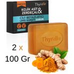 Thyrelle Kojik Asit Sabunu, Zerdeçal ve Vitamin C Etkisiyle Leke Karşıtı Beyazlatıcı Kojic Acid Sabunu (2X100GR) - Turuncu