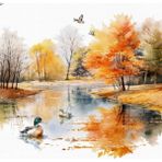 Ti-Flair Mallard Ducks Desenli 20 Adet 33 x 33 cm Kağıt Peçete 3 Katlı Sofra ve Parti Kullanımına Uygun