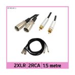 Ti-Mesh 2Xlr Erkek Jack 2Rca Erkek Ofc Stereo Mixer Ses Kablosu - 1,5M
