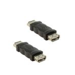 Ti-Mesh Black A Female To A Female Usb F-F Adapter Connector
