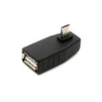 Ti-Mesh Usb 2.0 A Female To Micro 5 Pin 90 Degree Left Angled Male Plug Adapter Covertor
