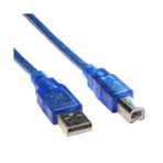 Ti-Mesh Usb 2.0 M To Usb 2.0 B M Kablo - 3 M - Şeffaf Mavi