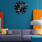 Tİ-PLAY BÜYÜK ŞEHİR IŞIKLARI 30X30CM AKRİLİK DEKORATİF MODERN DUVAR SAATİ