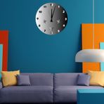 Tİ-PLAY SİYAH BEYAZ YILDIZLI 30X30CM AKRİLİK DEKORATİF MODERN DUVAR SAATİ