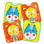 TI-TIN Ti TIN 4 su geçirmez bebek önlüğü,%100 vinil, 32 x 35 cm | elastik kilitli önlük, bir yaşından büyük bebekler ve çocuklar için, renkli baskılı ve eğlenceli çizimler içeren set