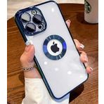 Tia aks iphone 13 pro uyumlu lens korumalı lazer kılıf mavi