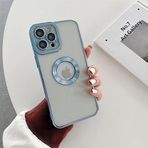 Tia aks iPhone 14 pro max uyumlu lens korumalı lazer kılıf mavi