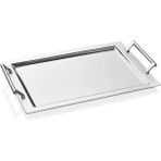 Tiamo Avons Çay ve Servis Tepsisi Çelik 47X31 cm - çay ve kahve tepsi - Metalik