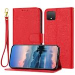 TIANCI Google Pixel 4XL için Kılıf, Saf Renkli PU deri Cüzdan Kılıf, [Yatay İzleme Çerçevesi] [Dayanıklı Çerçeve] Google Pixel 4XL için Kapaklı Kapak Kırmızı