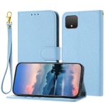 TIANCI Google Pixel 4XL için Kılıf, Saf Renkli PU deri Cüzdan Kılıf, [Yatay İzleme Çerçevesi] [Dayanıklı Çerçeve] Google Pixel 4XL için Kapaklı Kapak Mavi