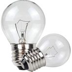 Tianfan-TIANFAN 2'li Paket G45 Akkor Ampul 40W Yuvarlak Top E27 300° C Fırın Ampulü Tuz Lambası Ampulü