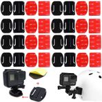 Tianyis 32 adet Gopro Hero yapışkan pedler, kask 3 m yapışkan tutucu, düz kavisli yapışkan ped, GoPro HeroSession 4/3+/3/2/1 aksiyon kamerası ile uyumlu, kask sabitlemesi evrensel standart aksesuar
