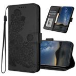 TIANYUE Honor 9 Lite Kılıfı, Honor 9 Lite için PU deri Cüzdan Kılıfı, Honor 9 Lite için Standlı Kart Yuvalı Mandala desenli Kılıf - Siyah