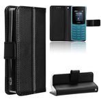 TIANYUE Nokia 105 2G (2023) için Cüzdan Kılıfı, elmas desenli Cüzdan PU Deri Telefon, Kart Tutuculu Destek Stantlı Manyetik Kapatma Kapağı Nokia 105 2G (2023)-Siyah