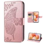 TIANYUE Xiaomi Poco M6 Pro 5G için Kılıf, Kelebek Tasarımları Flip PU Deri Cüzdan Kartlı Kılıf, Xiaomi Poco M6 Pro 5G için [Kickstand] [Manyetik Kapatma] ile Kılıf