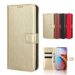 TIANYUE ZTE Blade V41 Akıllı için Kapaklı Cüzdan PU Kılıf, Darbeye Dayanıklı Telefon Kılıfı, Kart Yuvalı ve Destek Stantlı Kapaklı ZTE Blade V41 Smart-Gold için Uygundur