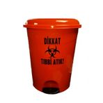 Tıbbi Atık Çöp Kovası Pedallı 25 Litre