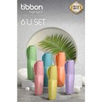 Tibbon 6'lı Fosforlu Kalem Seti 7 cm Mavi Renkli Kırtasiye Ürünleri