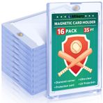 Ticaret Kartları için 16 ct Manyetik Kart Tutucu, Beyzbol Kartı Koruyucuları 35 pt Ticaret Kartı Tutucu Standart Kartlar, MTG Kartları, YUGIOH Kartları, Spor Kartları, Beyzbol Kartları Üstten
