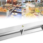 Ticari Gıda Isı Lambası, Paslanmaz Çelik Şeritli Patates Kızartması Isıtıcısı, Asılı Tavuk Cipsi Isıtıcısı, Ayarlanabilir Sıcaklık 30-85℃, Büfe Mutfak Restoran Için(120cm)