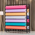 Ticari Tekstil Kumaş Sergileme Standı, Vinil, Transfer Kağıdı Bant, Duvar Kağıdı, Pencere Filmi, Garaj Atölyesi Rulolarını Çekmek İçin Büyük Depolama Rafı,H-170cm/14 Rods-Wide-130cm