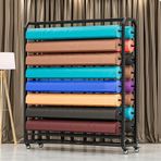 Ticari Tekstil Kumaş Sergileme Standı, Vinil, Transfer Kağıdı Bant, Duvar Kağıdı, Pencere Filmi, Garaj Atölyesi Rulolarını Çekmek İçin Büyük Depolama Rafı,H-170cm/16 Rods-Wide-145cm