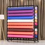 Ticari Tekstil Kumaş Sergileme Standı, Vinil, Transfer Kağıdı Bant, Duvar Kağıdı, Pencere Filmi, Garaj Atölyesi Rulolarını Çekmek İçin Büyük Depolama Rafı,H-170cm/20 Rods-Wide-145cm
