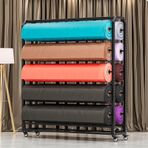 Ticari Tekstil Kumaş Sergileme Standı, Vinil, Transfer Kağıdı Bant, Duvar Kağıdı, Pencere Filmi, Garaj Atölyesi Rulolarını Çekmek İçin Büyük Depolama Rafı,H-210cm/10 Rods-Wide-145cm