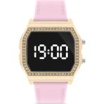 Ticarto Kadın Silikon Kol Saati TCTSR003604S0165 - Pembe - Altın