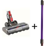 Ticimark Dyson V7-V8-V10-V11-V15 Serisi Ledli Turbo Süpürge Başlığı + Mor Süpürge Borusu Ultra Set