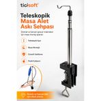Ticisoft Dremel Uyumlu Teleskopik Gravür Makinesi Askı Standı – Masa Montajlı Ayarlanabilir Sehpa