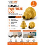Ticisoft Mermer Fayans Granit Delik Genişletme Pahlama Parlatma Konik Elmaslı Pah Freze Ucu 20 mm - 35 mm - 50 mm