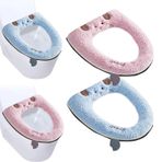 TICKLELY 2 adet klozet oturağı yükseltici, birinci sınıf kapaklı klozet kapağı, oval klozet oturakları için uygundur – estetik açıdan çekici, yumuşak ve sıcak tutan klozet kapağı