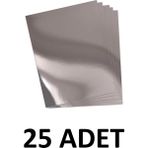 Ticon 25 Adet Gümüş Aynalı Fon Kartonu 50X70 cm Metalik Fon Kartonu