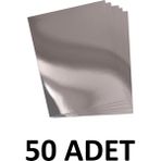 Ticon 50 Adet Gümüş Aynalı Fon Kartonu 50X70 cm Metalik Fon Kartonu