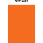 Ticon Fon Kartonu 120gr 50x70 cm 5 Adet Turuncu