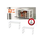 Tidy Home 2 Adet Dolap İçi Düzenleyici Ufak Boy Raf Bardak ve makyaj düzenleyici Rafı Metal Raf