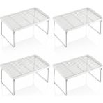 Tidy Home 4 Adet Dolap Içi Raf Düzenleyici Organizer Çay Bardak Fincan Banyo Metal Ayaklı Raf