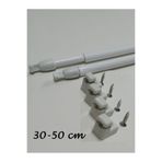 TİEBACK 30-50 cm Ayarlanabilir Briz Çubuğu 2 Adet Alüminyum Perde Borusu 4 Adet Başlık