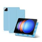Tieeyivv Xiaomi Pad 6S Pro için manyetik kılıf, birinci sınıf poliüretan ultra ince hafif koruyucu kılıf, üç kat katlanabilir koruyucu kılıf, ultra ince, hafif kapak (mavi)