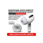 Tiegem AirPods Pro ve AirPods Pro 2 Uyumlu Hafıza Köpüklü (Memory Foam) Yedek Kulaklık Ucu - 3 Çift (S/M/L) - Gürültü Engelleyici Konforlu Kulaklık Silikonu gri