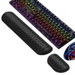 Tieguaim Klavye ve Fare için Yükseltilmiş İpeksi Bilek Desteği, Klavye için Ergonomik Bilek Desteği, Bellek Köpüğü Klavye Bilek Desteği Bilek Ağrısını ve Karpal Tüneli Rahatlatır (Siyah)