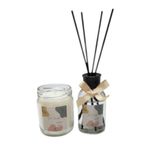 Tiem Concept Dekoratif Oda Kokusu Seti - 150g Kokulu Mum & 100ml Çubuklu Oda Parfümü (Sandal Ağacı, Kavanoz)