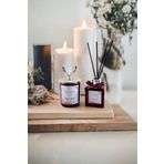 Tiem Concept Kalp Gümüş Başlıklı Amber Kokulu Bordo Bardak Mum ve Oda Kokusu Seti 100 ml 2021176
