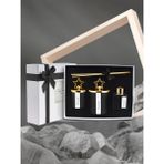 Tiem Concept Yılbaşı Kutulu Siyah Renkli Vanilya Kokulu Gold Yıldız Tepelik 3lü Mum ve Oda Koku Seti - 3 Adet