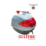 TİEN MOTOR Tien 35 Litre Renkli Nardo Gri Motosiklet Çantası (SIRT DAYAMA PEDİ DAHİL)