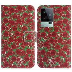 TienJueShi Gül PU Deri Kılıfları Dayanıklı koruyucu kılıf için Vivo iQ00 11S 6.78 inch Cep telefonu standı TPU Silikon Kapaklı Cep Kart Cepleri Cover