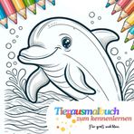 Tierausmalbuch zum kennenlernen für groß und klein: 38 süße, freundlich gestaltete Tiere zum ausmalen. Zu jedem Tier gibt es eine kurze Beschreibung. Einfache Bilder zum ausmalen